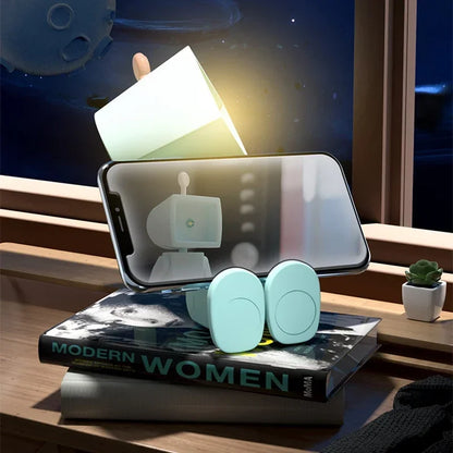 Creative Astronaut Magnetic Night Light | LED Mini Square Robot Book Lamp