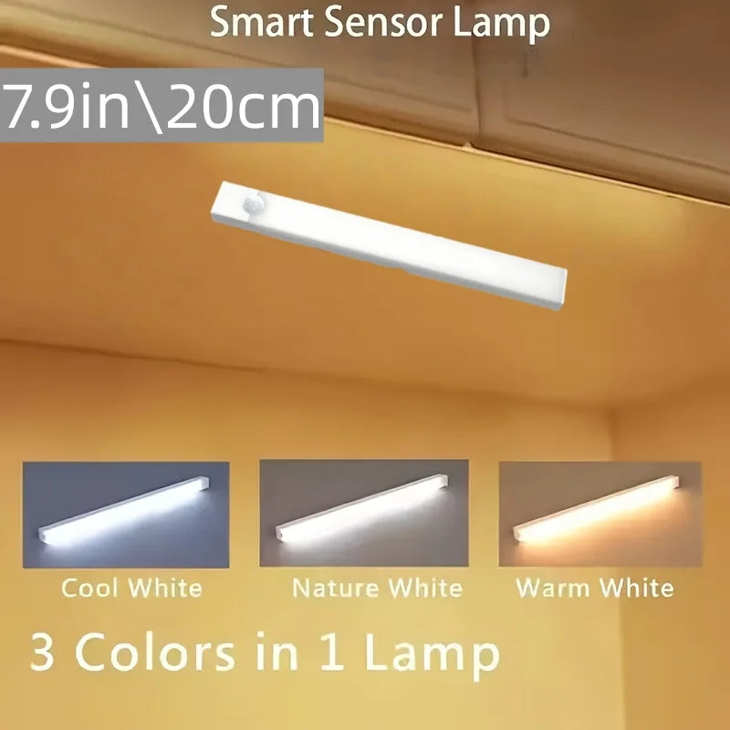 Rechargeable Sensor Night Light | 4 Sizes, 3 Color Modes, Magnetic & No Drill