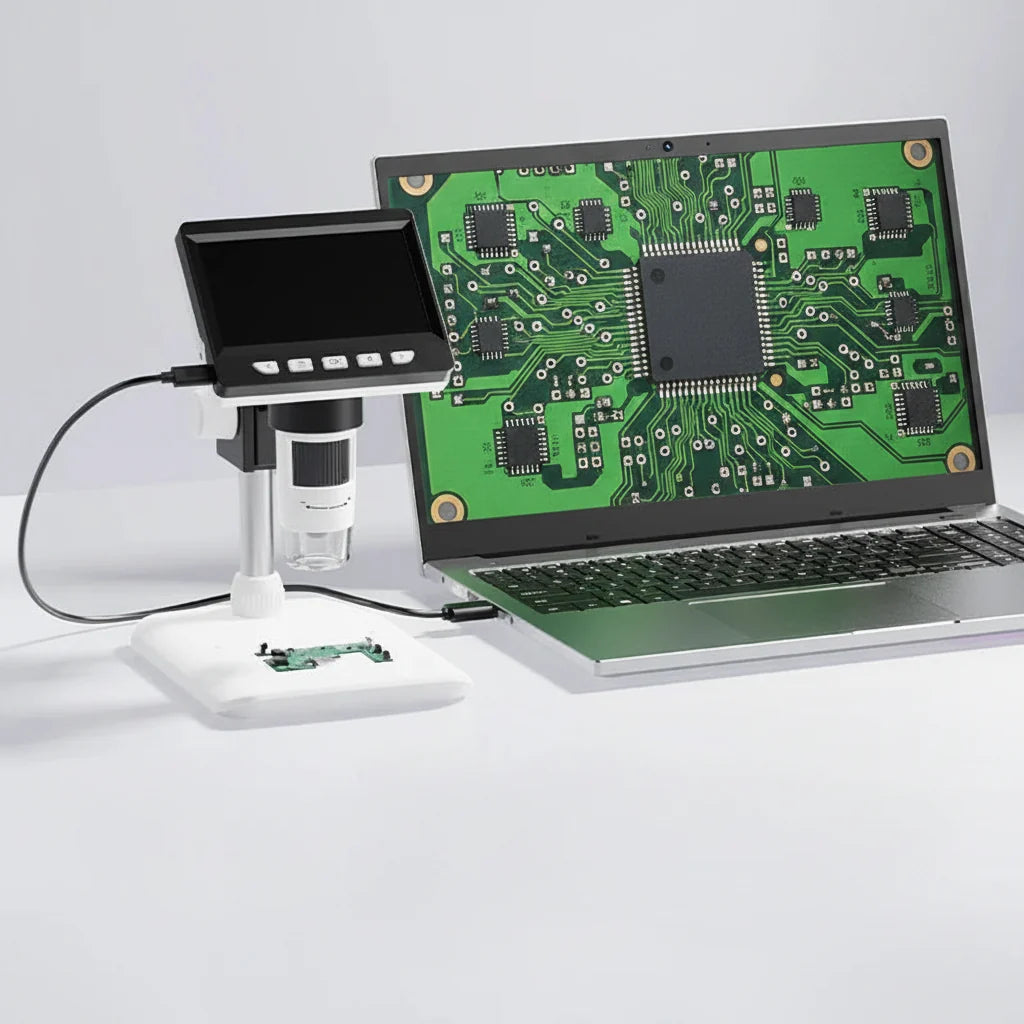 4.3 Inch IPS USB Digital Microscope 1000X Coin Soldering Repair Camera