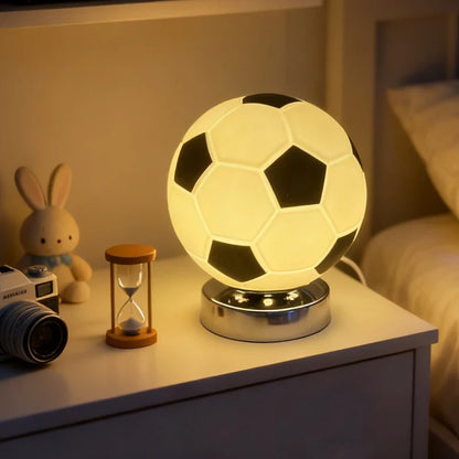 Football Table Lamp LED Desk Light Sports Bedroom Nightstand Home Decor