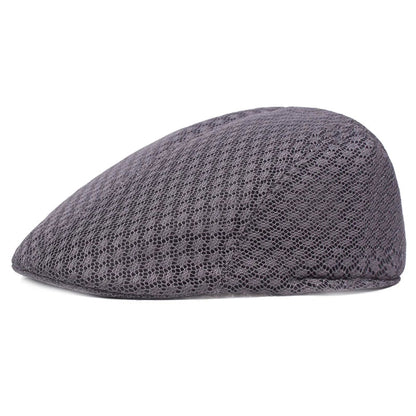 Breathable Mesh Beret Hat for Summer | Unisex Newsboy Flat Cap