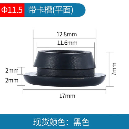 Bouchons en caoutchouc de silicone solide de 2 mm à 16 mm, couvercle de type T, joint à enclenchement, capuchons d'obturation, bouchon d'étanchéité