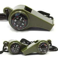 Multifunctional Outdoor Compass Whistle Thermometer | Portable Survival Gear