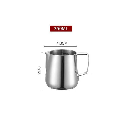 Pichet à lait en acier inoxydable avec échelle, 350/600/1000 ml, pour café et latte art