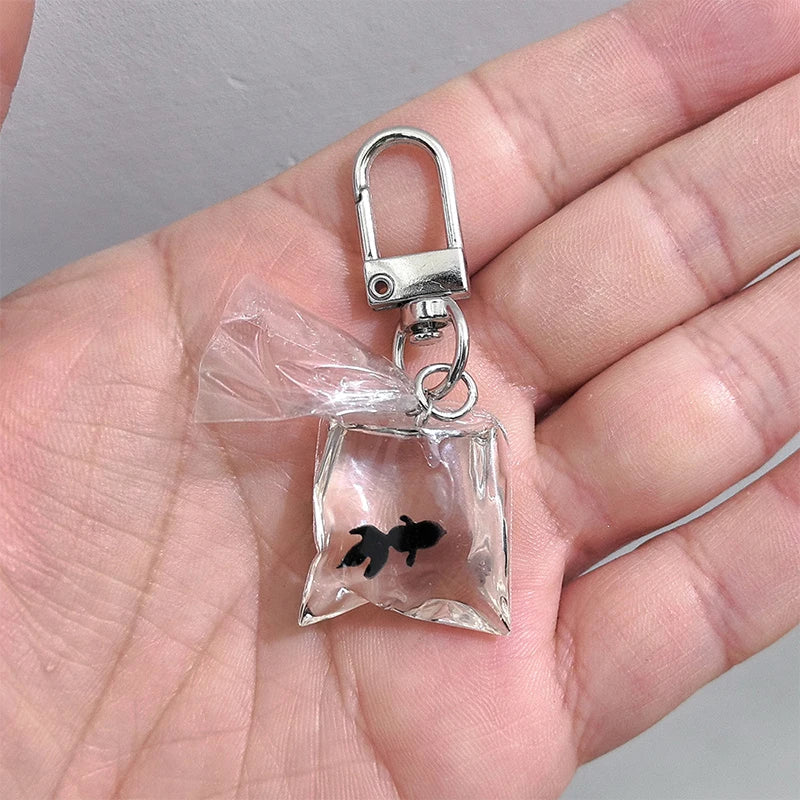 Creative Simulation Goldfish Keychain | Transparent Carp Pendant for Backpack