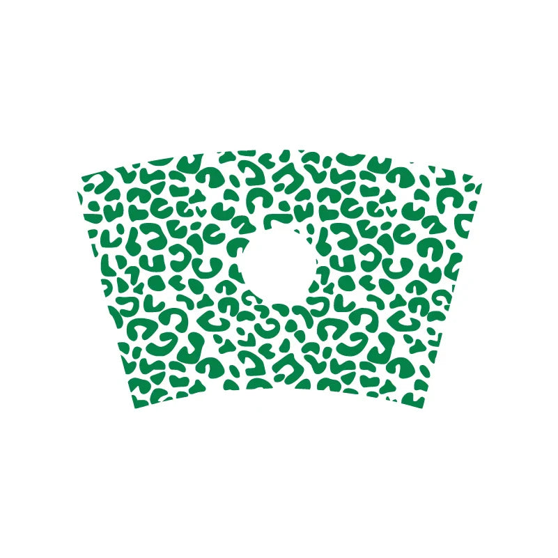 Leopard Pattern Full Wrap Vinyl Sticker for 24 oz Cold Cup | Cheetah Coffee Cup Decal
