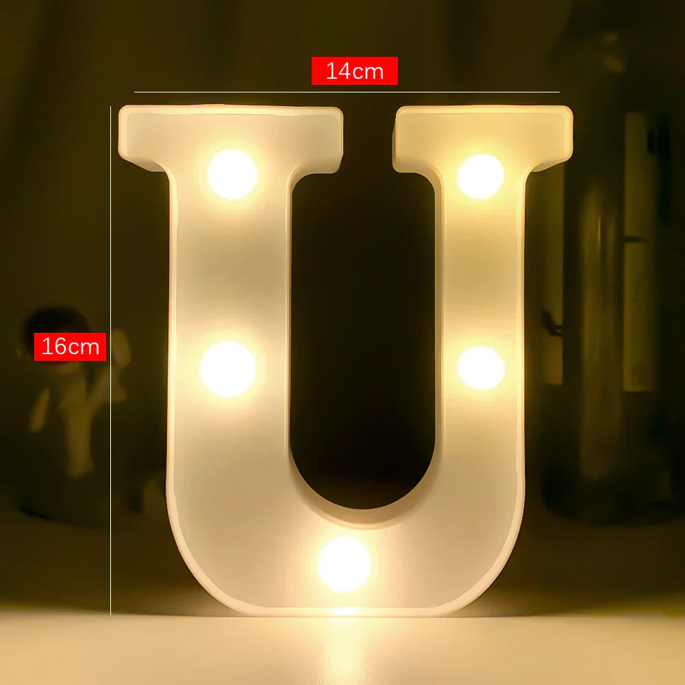 Creative Luminous Letter Night Light | Battery-Powered LED Decor for Parties