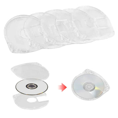 5 Clear Replacement Game Disc Cases | Transparent UMD Shells for PSP1000/2000/3000