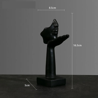 Resin Abstract Mask Statues European Miniature Figurines for Interior Home Office Study Desktop Figure Ornament Decor Gift