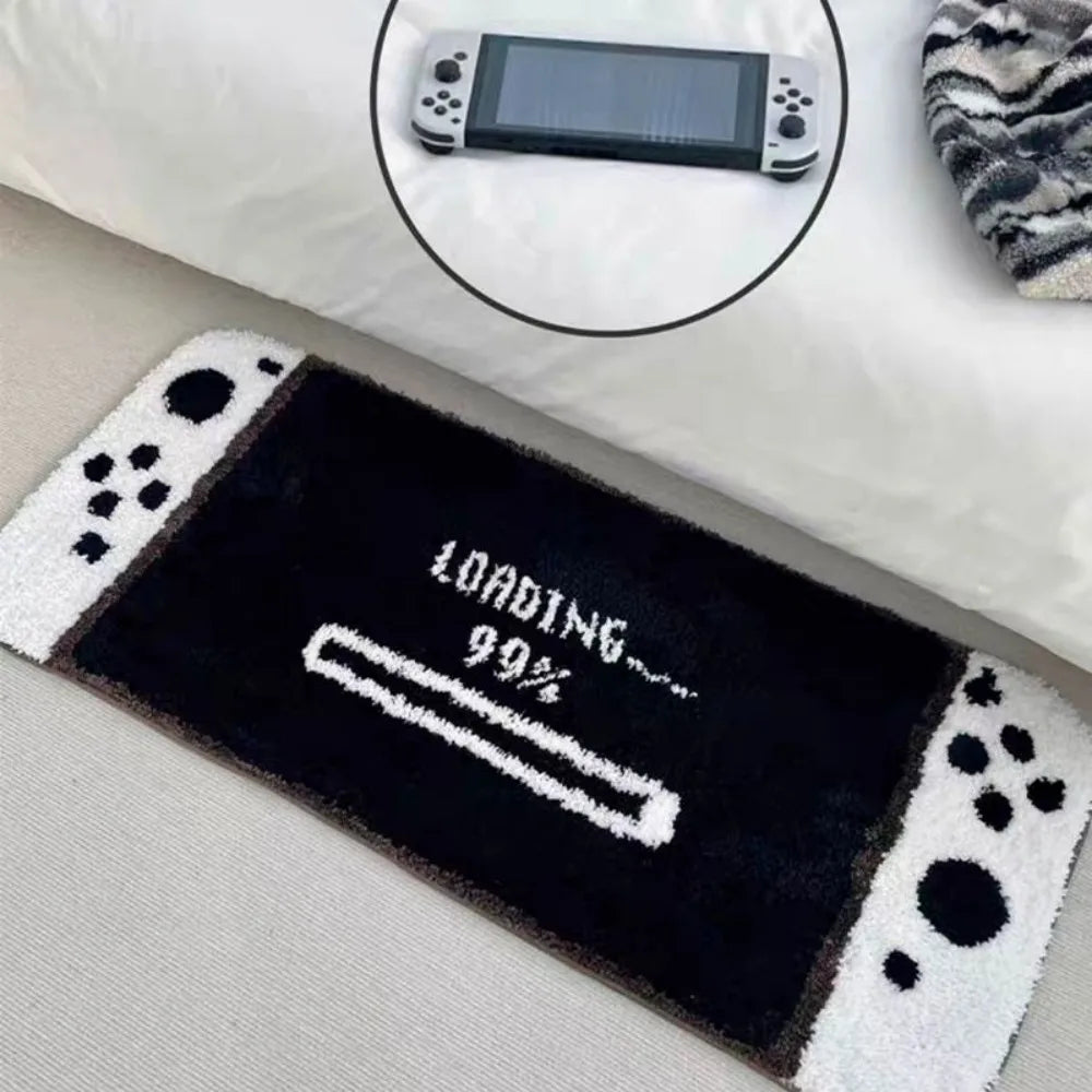 VIKAMA Tapis en forme de manette de jeu en peluche de dessin animé pour chambre d'enfant, aire de jeu, tapis de sol décoratif, décoration d'intérieur