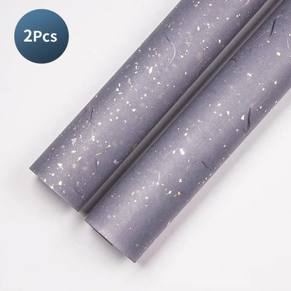 23.6 Floral Wrapping Paper Set | DIY Bouquet Wrap with Gold and Silver Accents