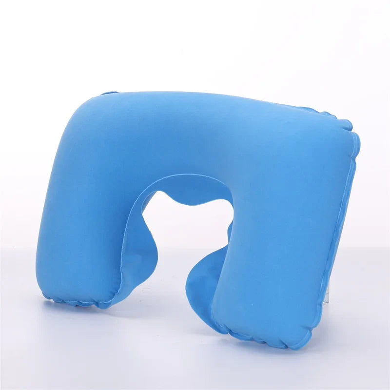 Portable Inflatable Travel Neck Pillow | U-Shape Air Cushion for Airplane