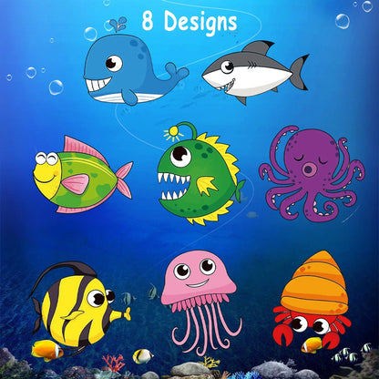 500 Cute Sea Animal Stickers for Kids Reward Labels | Encouragement Sticker Roll