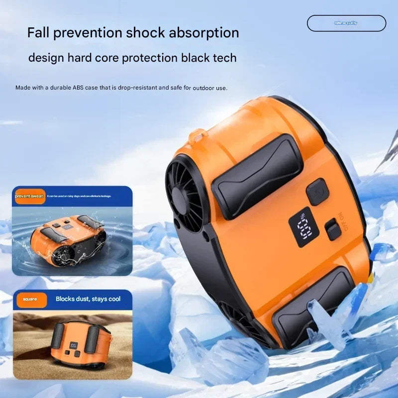 Active Breeze | Portable Waist Fan with Dual Air Outlets | Hands-Free Cooling Solution for Outdoor Activities