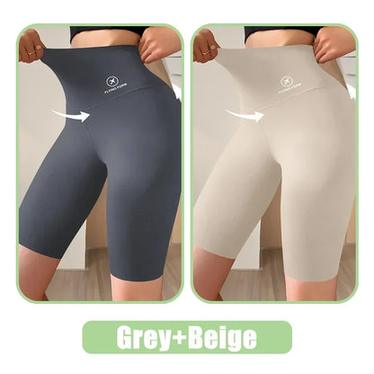 Pantalones Cortos Deportivos de Mujer M-XL Nuevos de Ciclismo Jogging Fitness Cintura Alta Push Up Pantalones Cortos de Gimnasio Mallas Ropa de Yoga