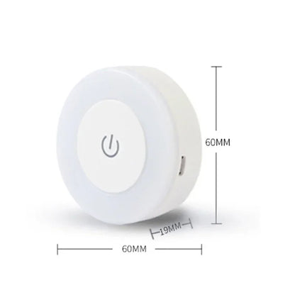 Round Touch Sensor LED Night Light | USB Rechargeable Magnetic Wall Lamp