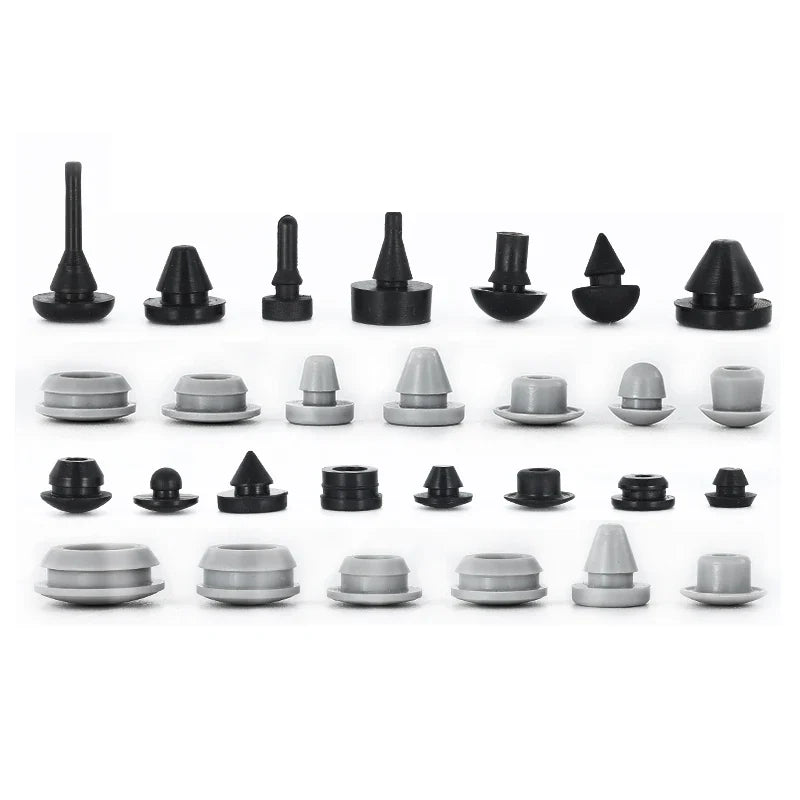 Bouchons en caoutchouc de silicone solide de 2 mm à 16 mm, couvercle de type T, joint à enclenchement, capuchons d'obturation, bouchon d'étanchéité