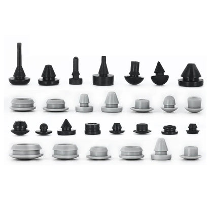 Bouchons en caoutchouc de silicone solide de 2 mm à 16 mm, couvercle de type T, joint à enclenchement, capuchons d'obturation, bouchon d'étanchéité