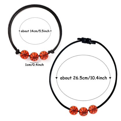 Sports Bracelet Set | 5 or 10 Pack Adjustable Beaded Bracelets for Sports Theme Parties