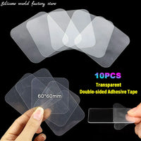 10 Pcs Strong Transparent Double-Sided Adhesive Tape | Acrylic Nano Wall Stickers
