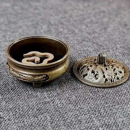 Mini alliage antique à trois pieds Réchaud d'aromathérapie | Brûleur d'encens DIY Décor de cérémonie du thé