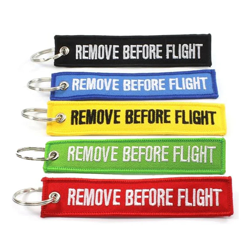 5PCS Remove Before Flight Keychain | Aviation Jet Tag Key Holder Set