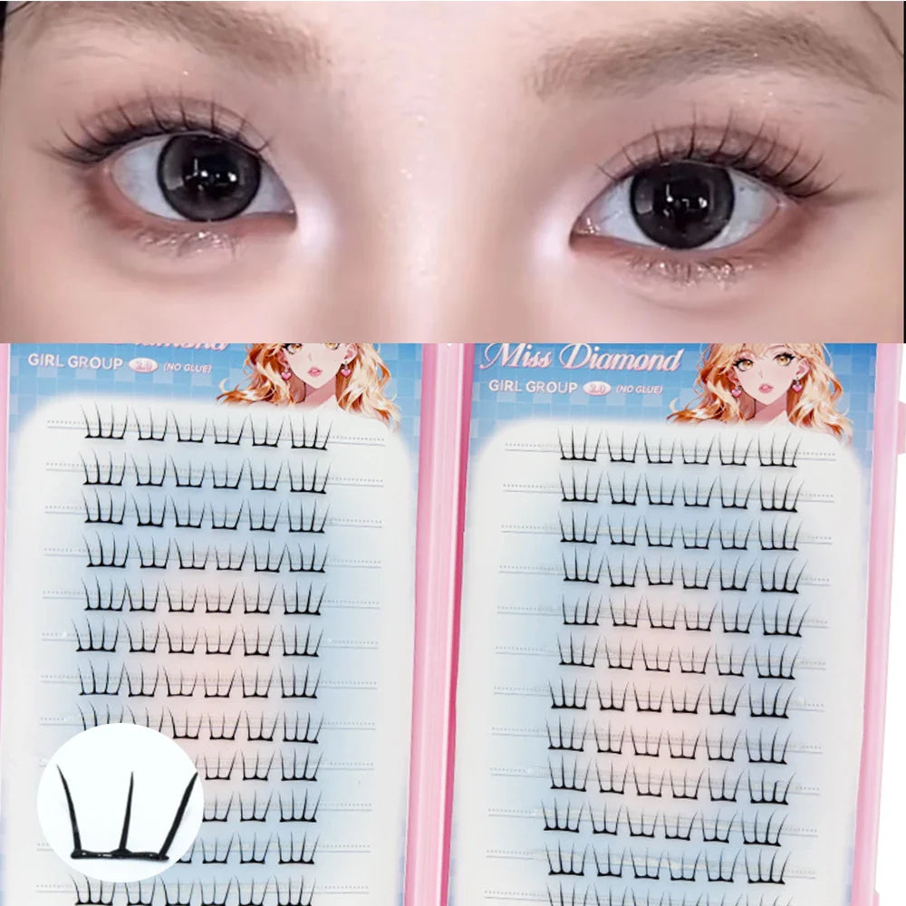 Large Capacity Korean Style Eyelashes Clusters | Dense DIY Mink Lashes for Eye Enlargement
