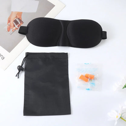3D Sleep Mask for Travel and Nap | Lightweight Eye Cover with Storage Bag and Earplugs