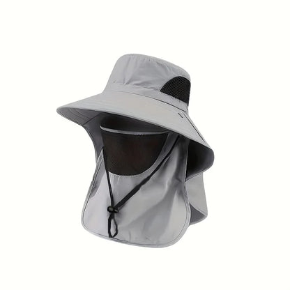 Summer Sun Hat with Neck Flap | UV Protection Outdoor Cap for Hiking Fishing