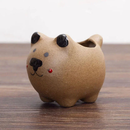Ceramic Flower Pot Cute Cat Succulent Plant Pots Vase Simulation Cartoon Animal Pots Planters for Indoor Plants Home Decoration