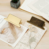 1PCS Retro Metal Binder Clips Foldback Notes Letter File Paper Clip Binding Securing Clips Office School Stationery 85mm