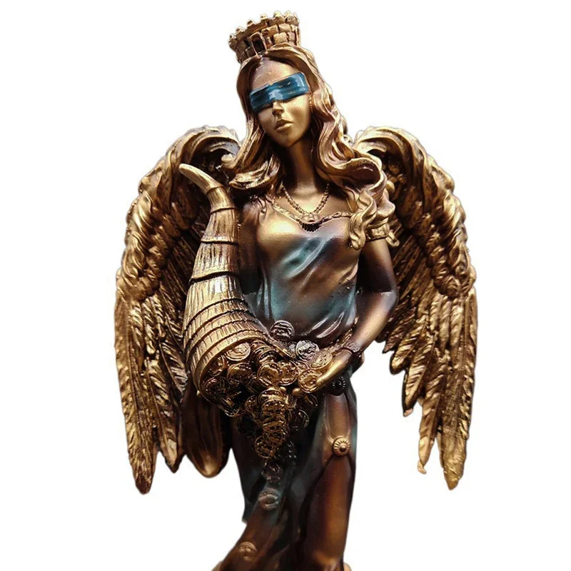 Nouvelle Déesse Grecque de la Richesse Résine Artisanale Statue Cadeau Caisse Bureau Décoration Ornement Accessoires de Décoration Intérieure