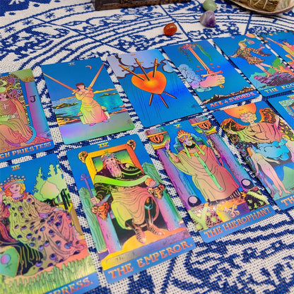 Jeu de société élégant, cartes de tarot avec dorure, bon cadeau, cartes d'oracle divinatoires, pour prédire l'avenir et l'amour