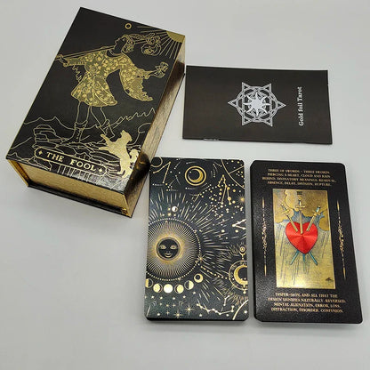 Fantastic 80 Pieces Silver foil Tarot Cards Waterproof PVC Quality With Flip Box As A Luxury Gift