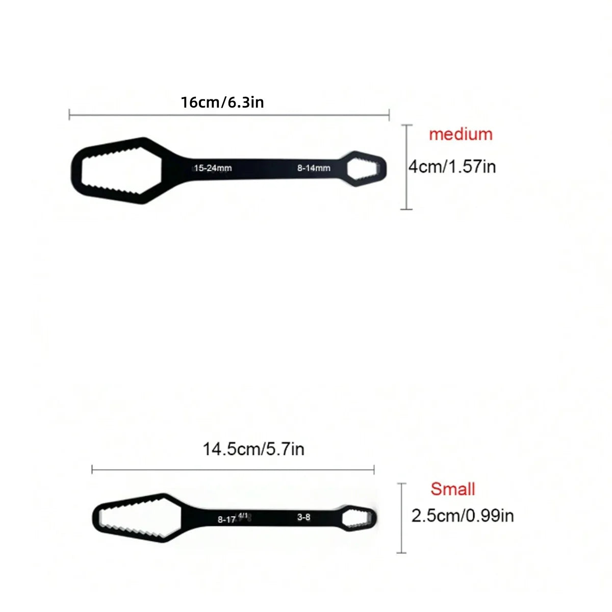 Adjustable Self-Tightening Double Head Wrench | Multi-Functional Tool for Cars, Bicycles, and Homes