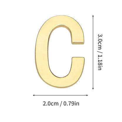 1 Pieza de metal autoadhesivo, número de casa, letras del alfabeto inglés para placa de puerta de apartamento, mesa, pegatinas de número de buzón de 3 x 2 cm