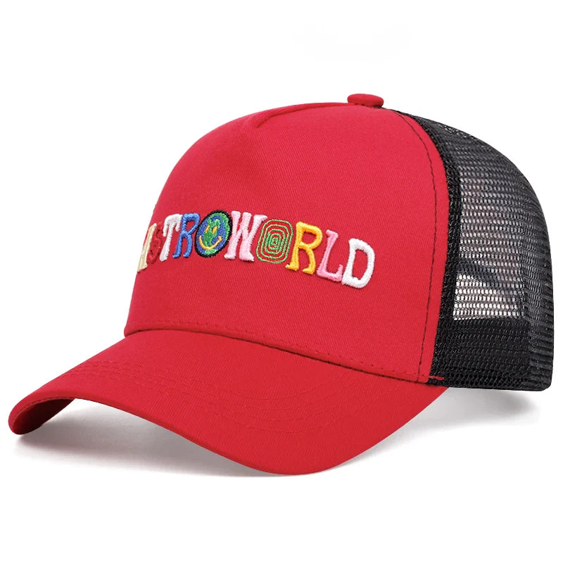 ASTROWORLD Graphic Mesh Baseball Cap | Unisex Breathable Trucker Hat