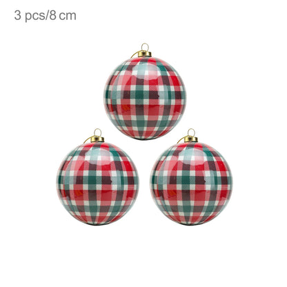 3 boules de Noël 8cm Cadeaux Originaux Décoration de Noël 2024 Décorations de Sapin de Noël Cadeau Pendentifs Boules