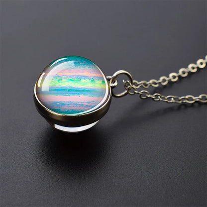 Solar System Galaxy Pendant Necklace | Unisex Astronomy Jewelry Gift