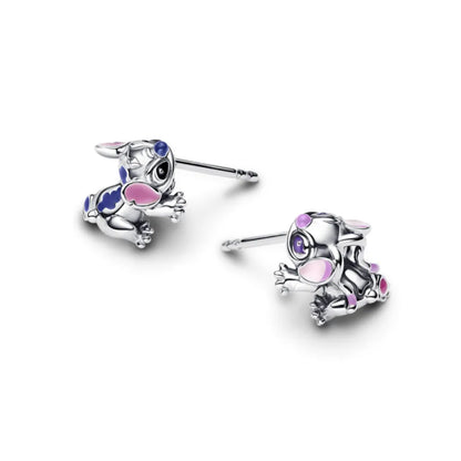 925 Silver Cartoon Duck and Teddy Bear Earrings | Cute Animal Stud Earrings for Women