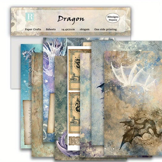 Vintage Scrapbook Paper Pad | 8 Sheets Assorted Patterns for DIY Cardmaking