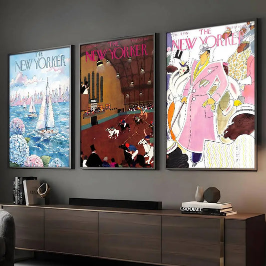 Póster Vintage The N-New Yorker HD Carteles Decoración Hogar Habitación Bar Cafetería Cuadro Arte Pared