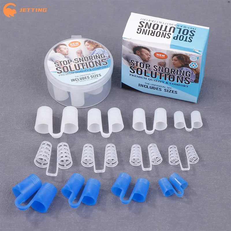 Silicone Anti Snore Nasal Dilators | Snoring Aid Nose Clip Set