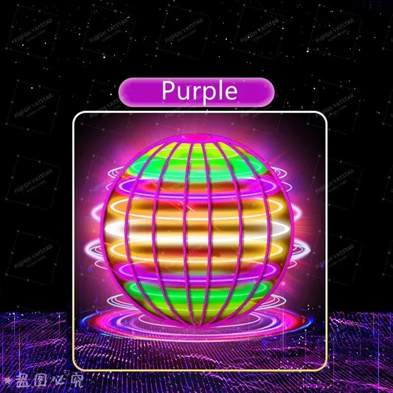 Flying LED Ball Toy for Kids – Hand Controlled 360° Rotating Cosmic Globe