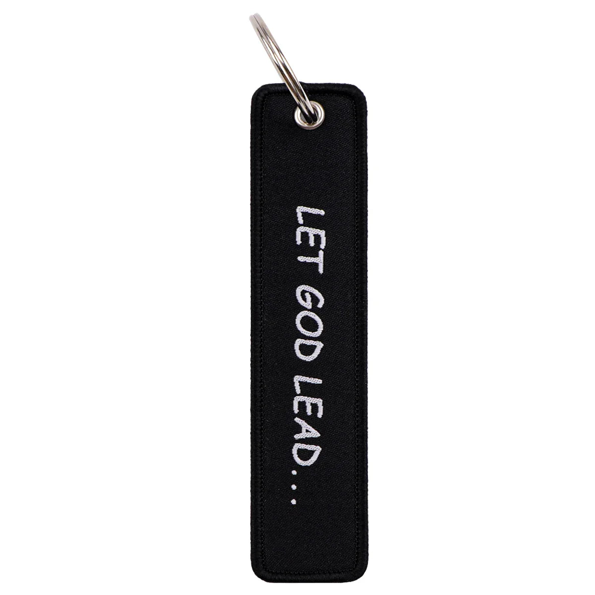 Rock and Roll Key Fob | Black Embroidery Key Tag for Bags and Gifts