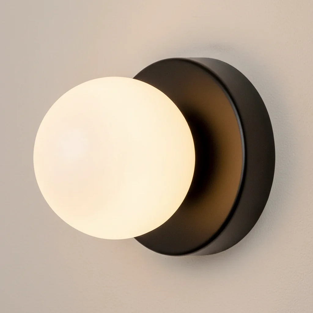 Nordic Glass LED Wall Lamp Orb Sconce for Bedroom Hallway Staircase