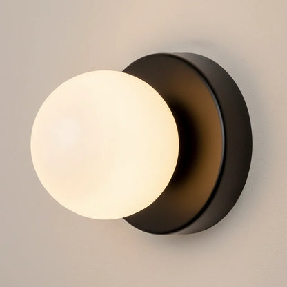 Nordic Glass LED Wall Lamp Orb Sconce for Bedroom Hallway Staircase