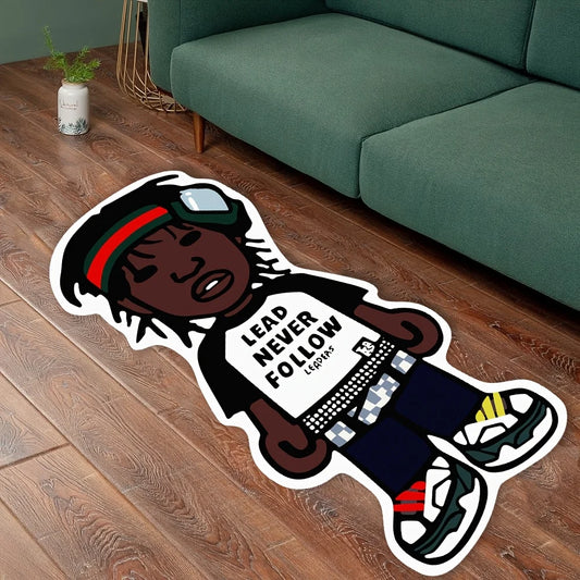VIKAMA Cartoon Character Carpet Bedroom Decoration Cool Bedside Rugs Cartoon Rug For Bedroom Carpet For Live Room Home Decor