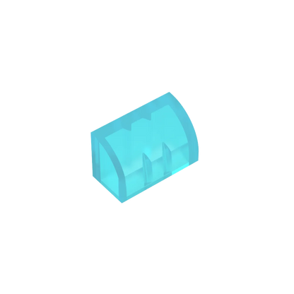 Gobricks GDS-M063 Curved Brick 1 x 2 x 1 No Studs | Compatible Building Block