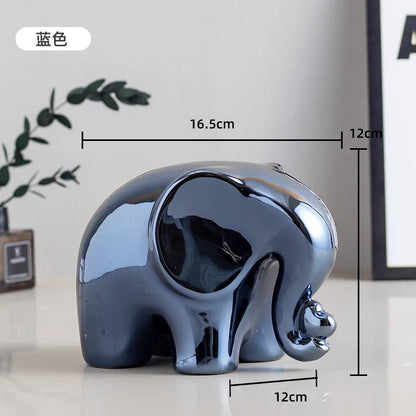 Figurita de elefante de dibujos animados, decoración bohemia para el hogar, adorno para sala de estar, vitrina de vino, escritorio, mueble de TV.